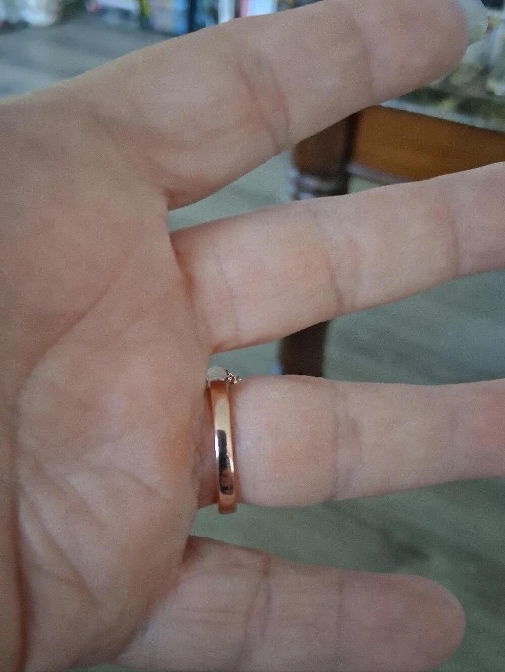 14Kt RoseGold ov .925 Sterling Silver 5+ Ctw Morganite & CZ Statement Ring Size7